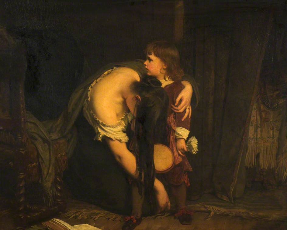 The First Sense of Sorrow, vintage artwork by James Sant, R.A., A3 (16x12") Poster Print