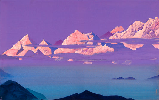 The Himalayas, vintage artwork by Nicholas Roerich, 12x8" (A4) Poster