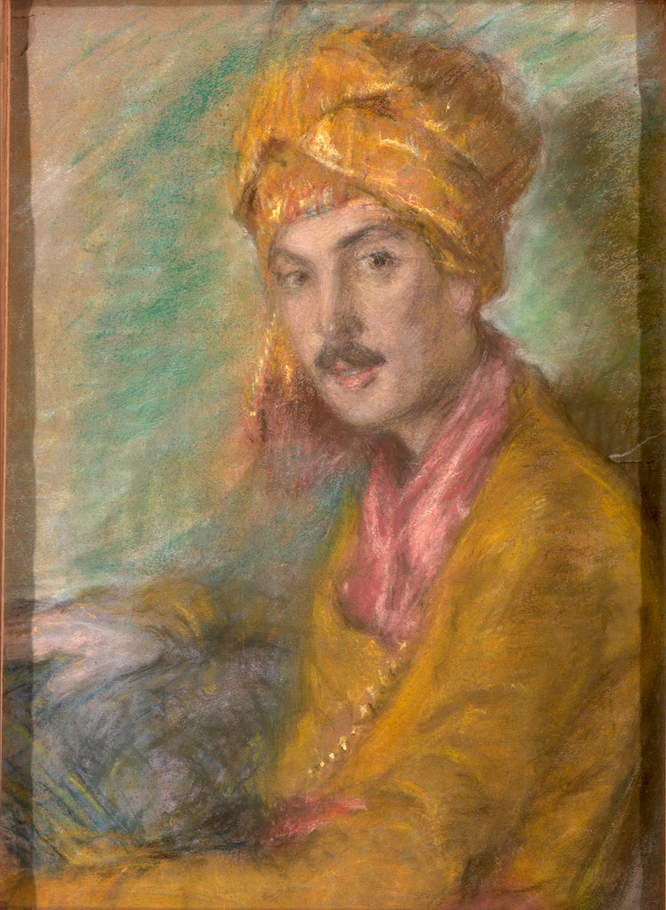 Gold Tuban, vintage artwork by Alice Pike Barney, 12x8" (A4) Poster