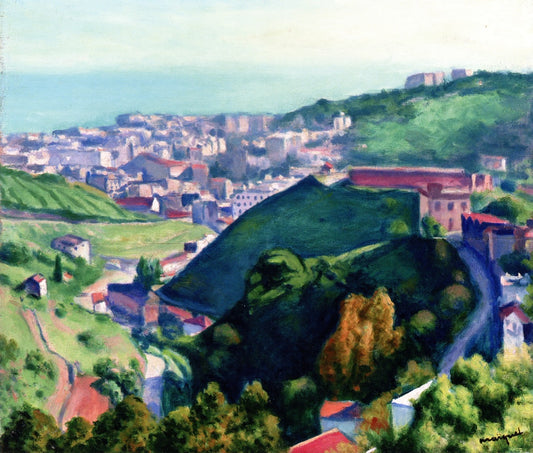 Beb-El-Oued Overlooking Algiers, vintage artwork by Albert Marquet, 12x8" (A4) Poster