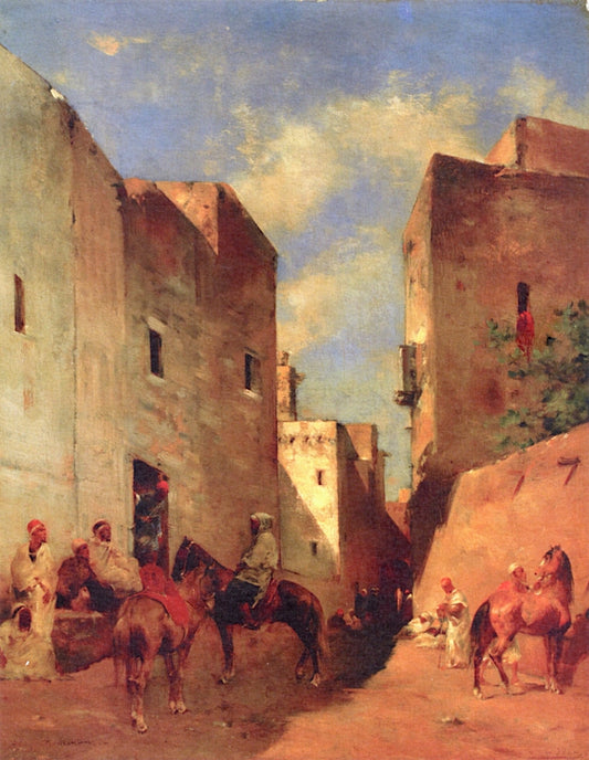 Moorish Street Scene, vintage artwork by Eugène Fromentin, A3 (16x12") Poster Print