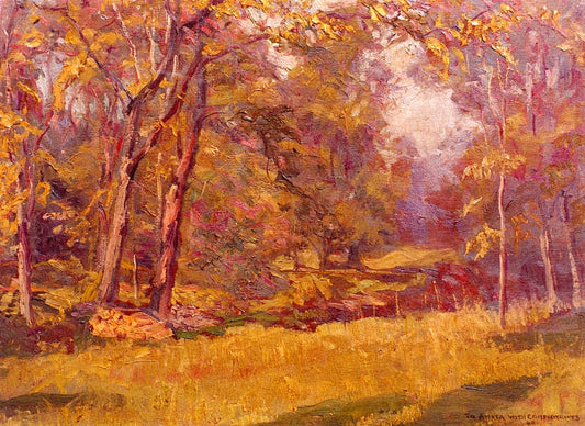 California Trees, vintage artwork by Charles H. Woodbury, 12x8" (A4) Poster