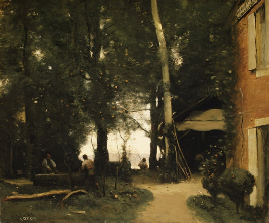 The Banks of the Seine at Conflans, vintage artwork by Jean-Baptiste-Camille Corot, A3 (16x12") Poster Print