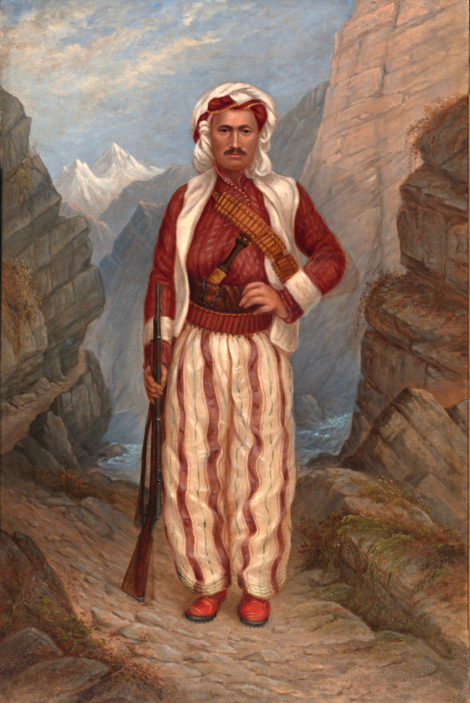 Kurd Man, vintage artwork by Antonio Zeno Shindler, 12x8" (A4) Poster