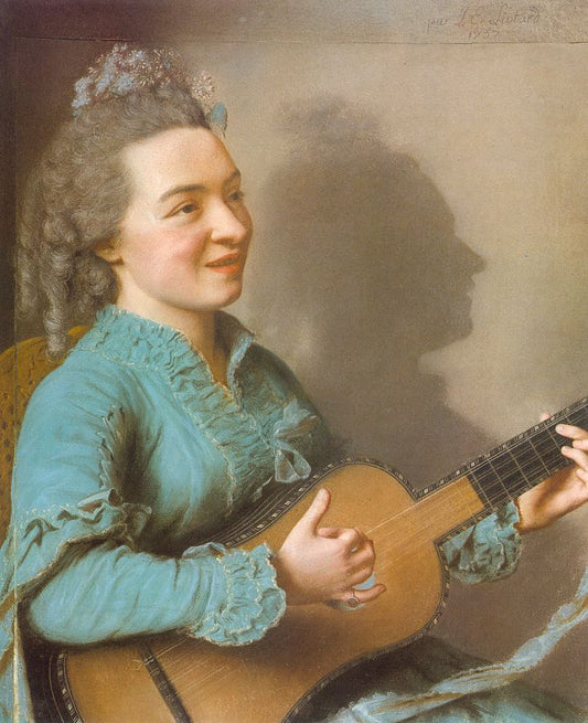 Portrait of Marie-Justine-Benoîte Favart-Duronceray, vintage artwork by Jean-Étienne Liotard, 12x8" (A4) Poster
