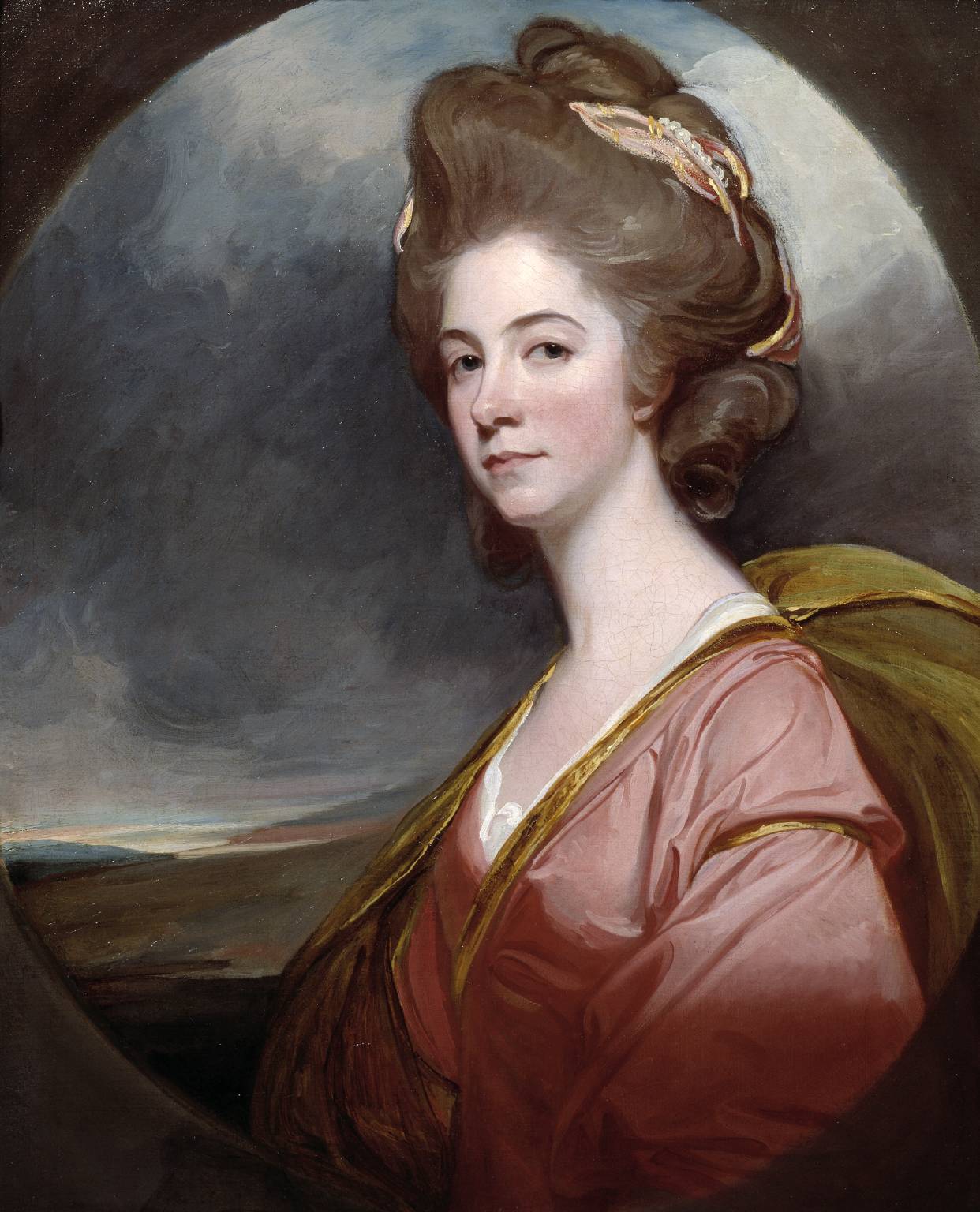Lady Emilia Kerr, vintage artwork by George Romney, 12x8" (A4) Poster