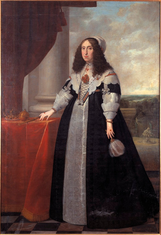 Cecilia Renata of Austria, Queen of Poland, vintage artwork by Peter Danckerts de Rij, 12x8" (A4) Poster