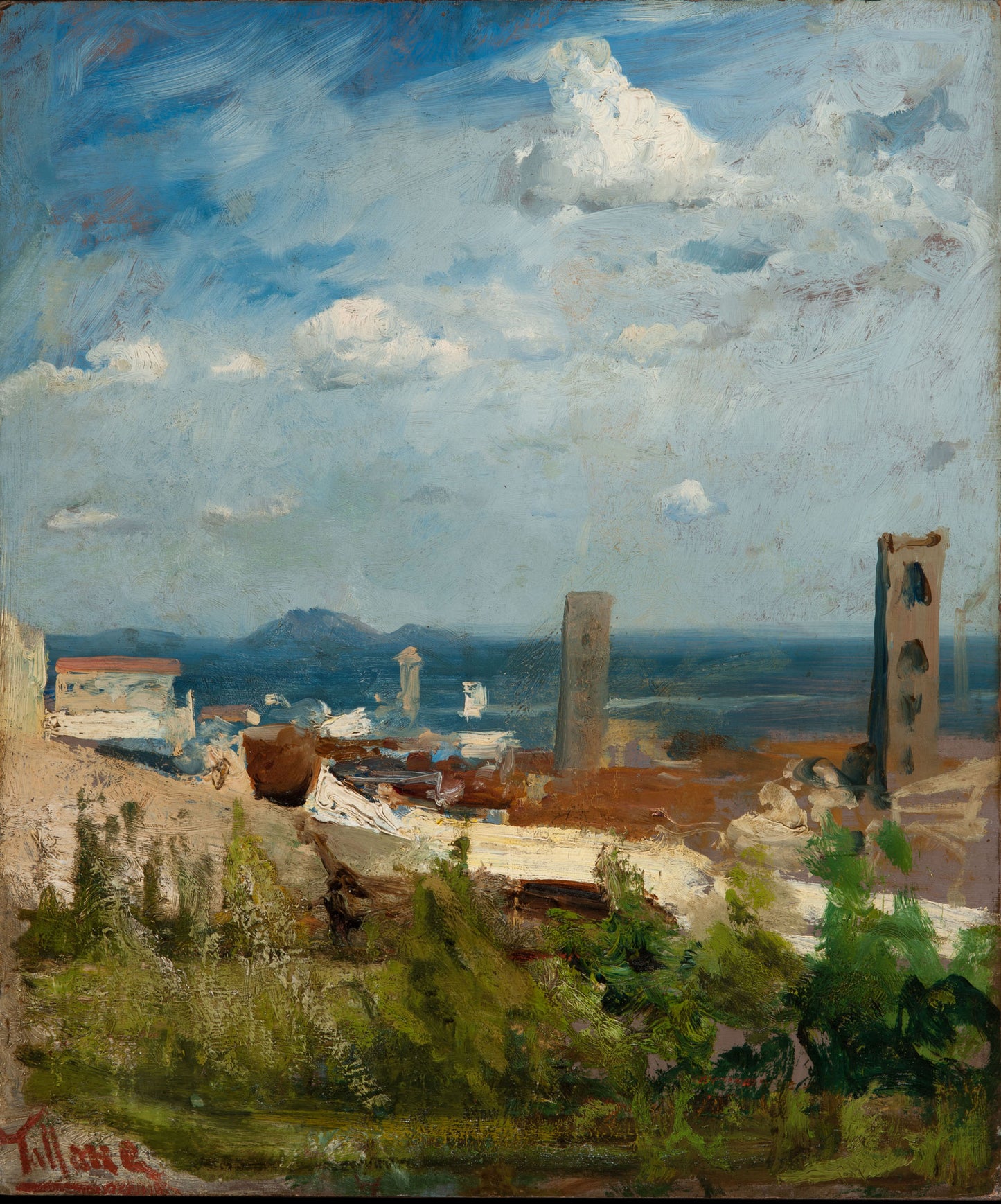 Bergamo by Cesare Tallone,A3(16x12")Poster