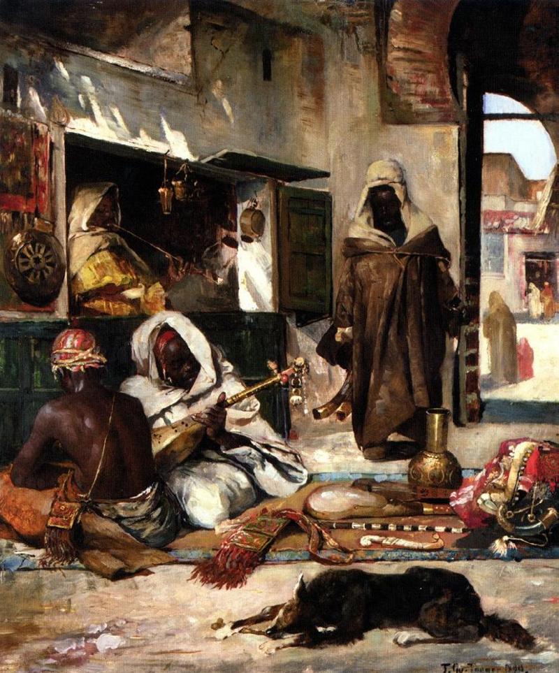 An Arms Merchant in Tangiers by Gyula Tornai,A3(16x12")Poster