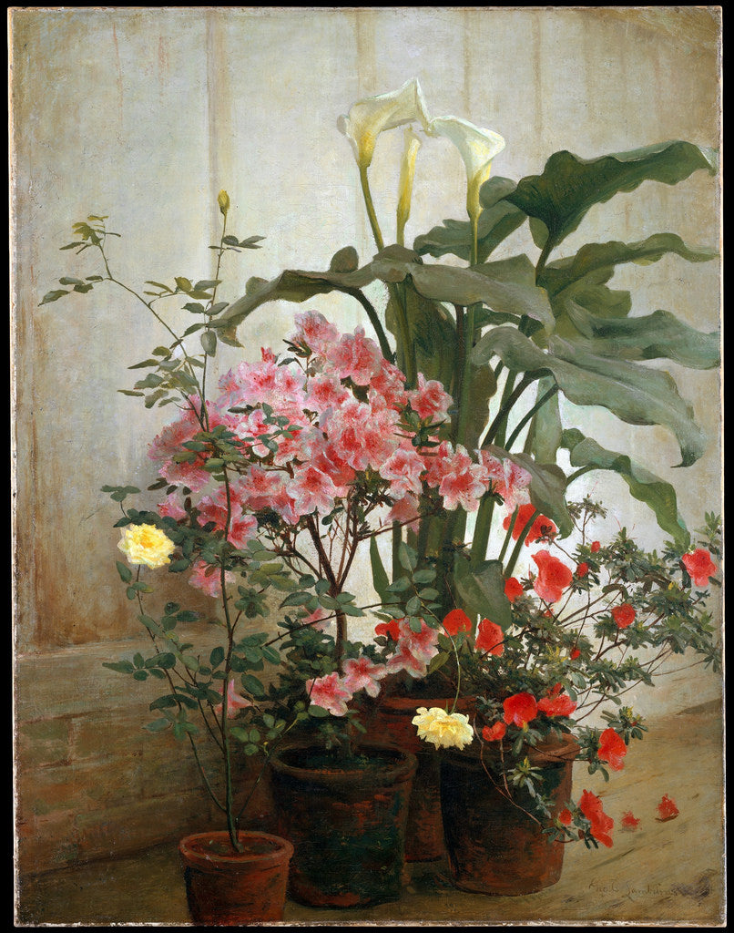Side of a Greenhouse, vintage artwork by George Cochran Lambdin, 12x8" (A4) Poster