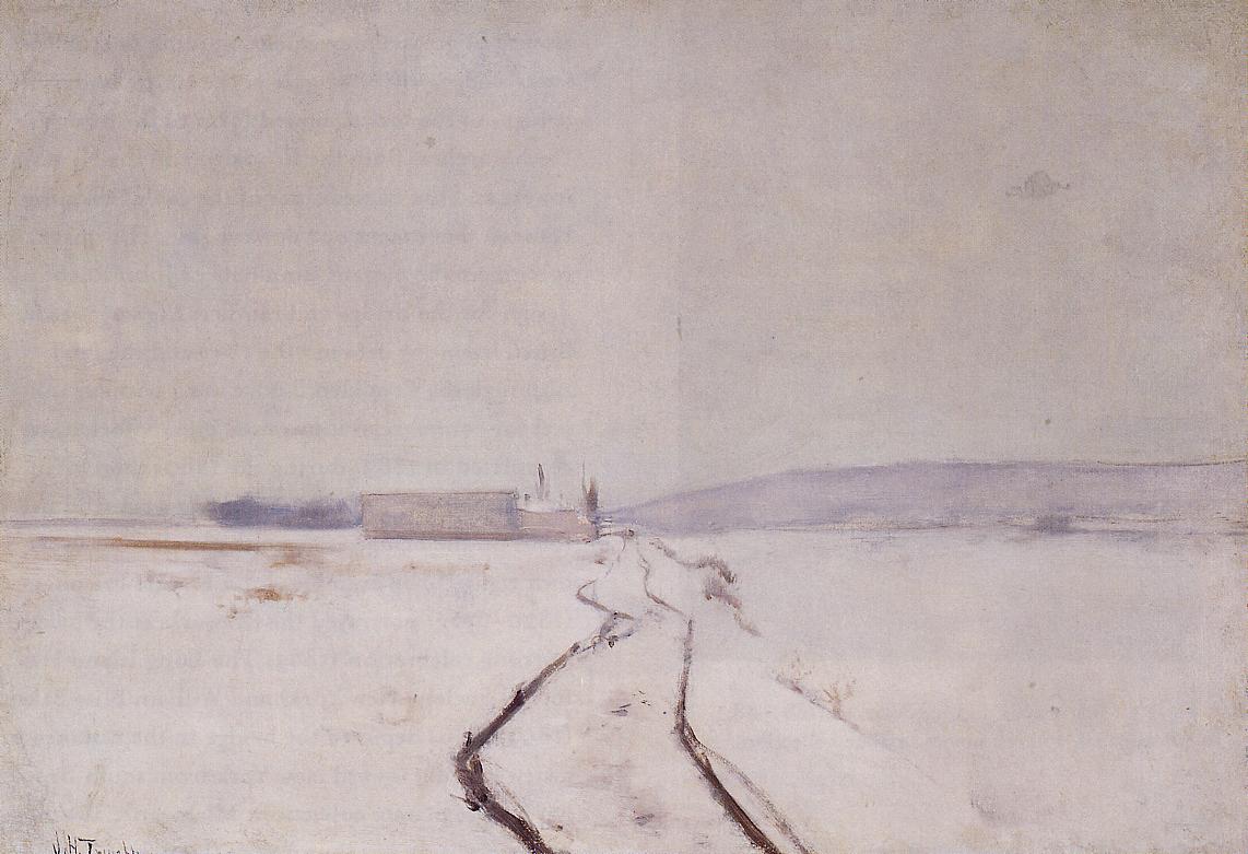 Along the River, Winter by John Twachtman,A3(16x12")Poster
