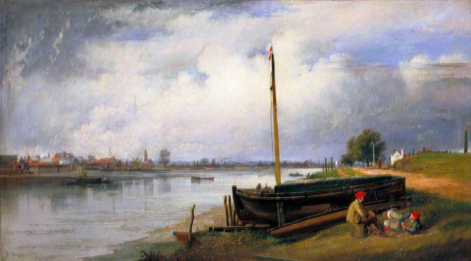 The Thames from Millbank, vintage artwork by Richard Redgrave, A3 (16x12") Poster Print