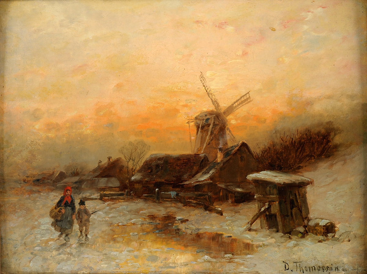 The End of Winter, vintage artwork by Desire Thomassin-Renardt, 12x8" (A4) Poster
