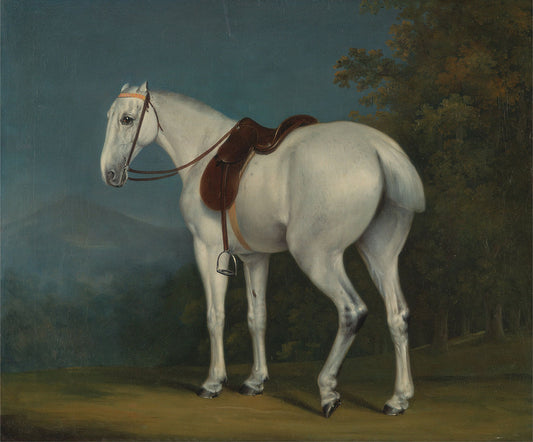 Grey Hunter, vintage artwork by Jacques-Laurent Agasse, 12x8" (A4) Poster