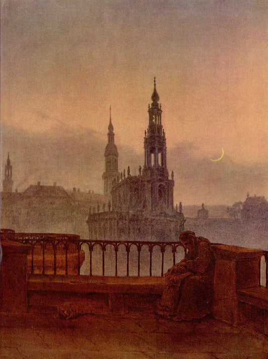 View of Dresden, vintage artwork by Carl Gustav Carus, A3 (16x12") Poster Print