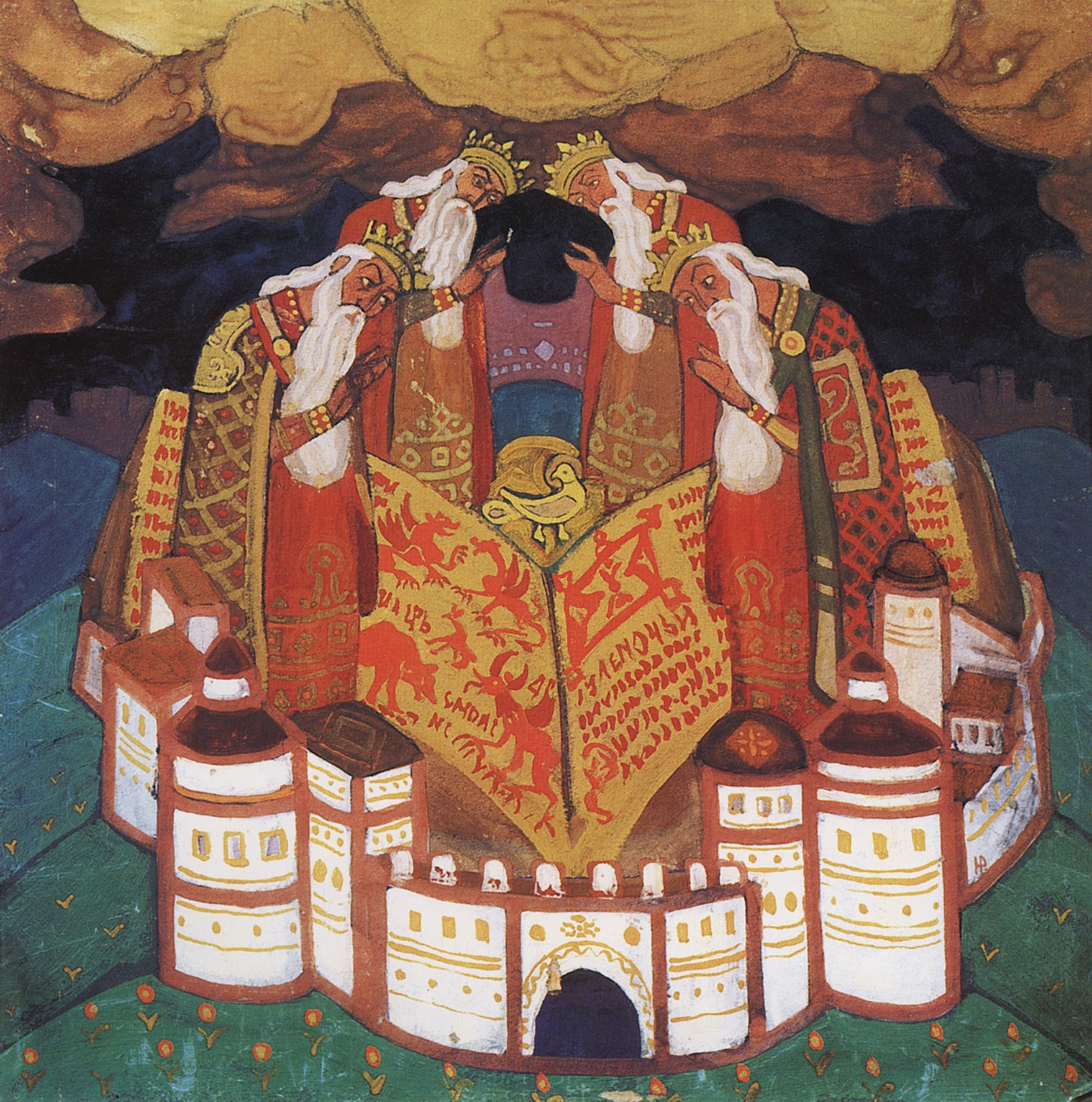The Four Kings by Nicholas Roerich,16x12(A3) Poster