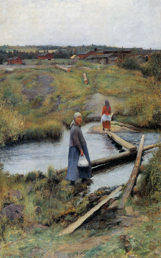 The Short Cut, vintage artwork by Pekka Halonen, 12x8" (A4) Poster