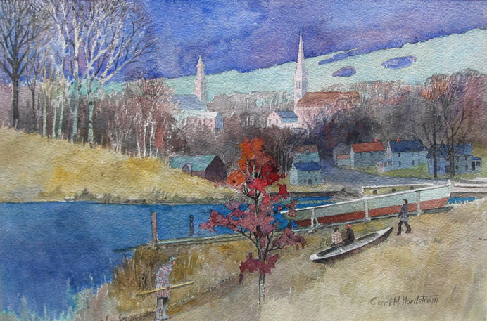 Ipswich River Scene by Karl Nordstrom,A3(16x12")Poster