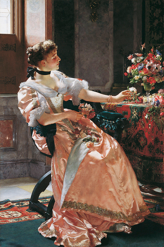 First Roses, vintage artwork by Władysław Czachórski, 12x8" (A4) Poster