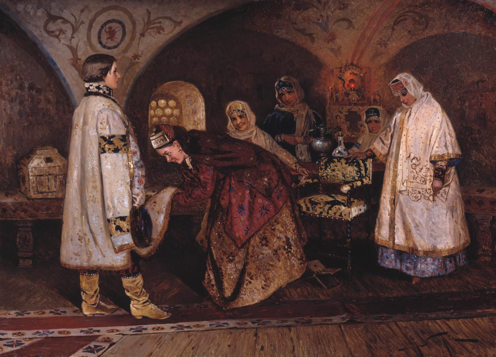 khailovich Choosing the Bride by Mikhail Vasilevich Nesterov,A3(16x12")Poster