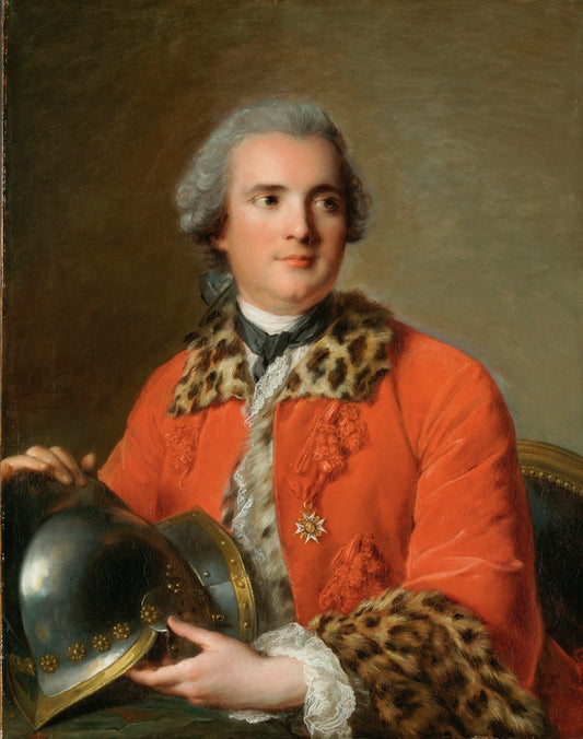 Jean Victor de Rochechouart de Mortemart, vintage artwork by Jean-Marc Nattier, 12x8" (A4) Poster