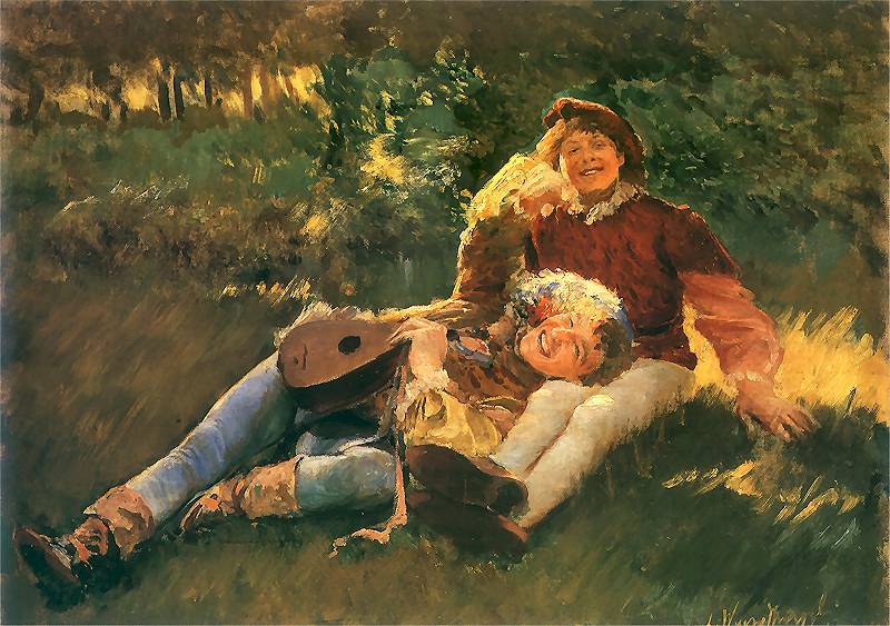 Merry Youths by Leon Jan Wyczolkowski,A3(16x12")Poster