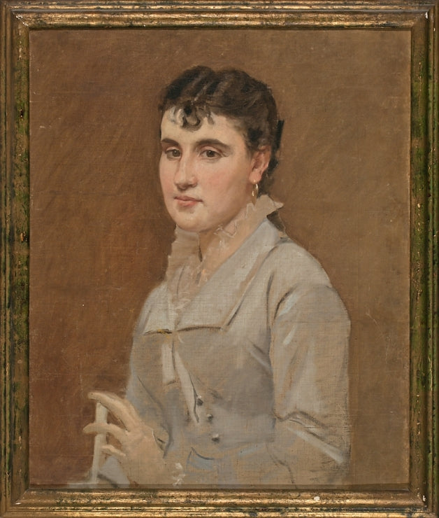 Portrait of Maria Carlota de Pellerin, vintage artwork by Antonio Caba y Casmitjana, 12x8" (A4) Poster