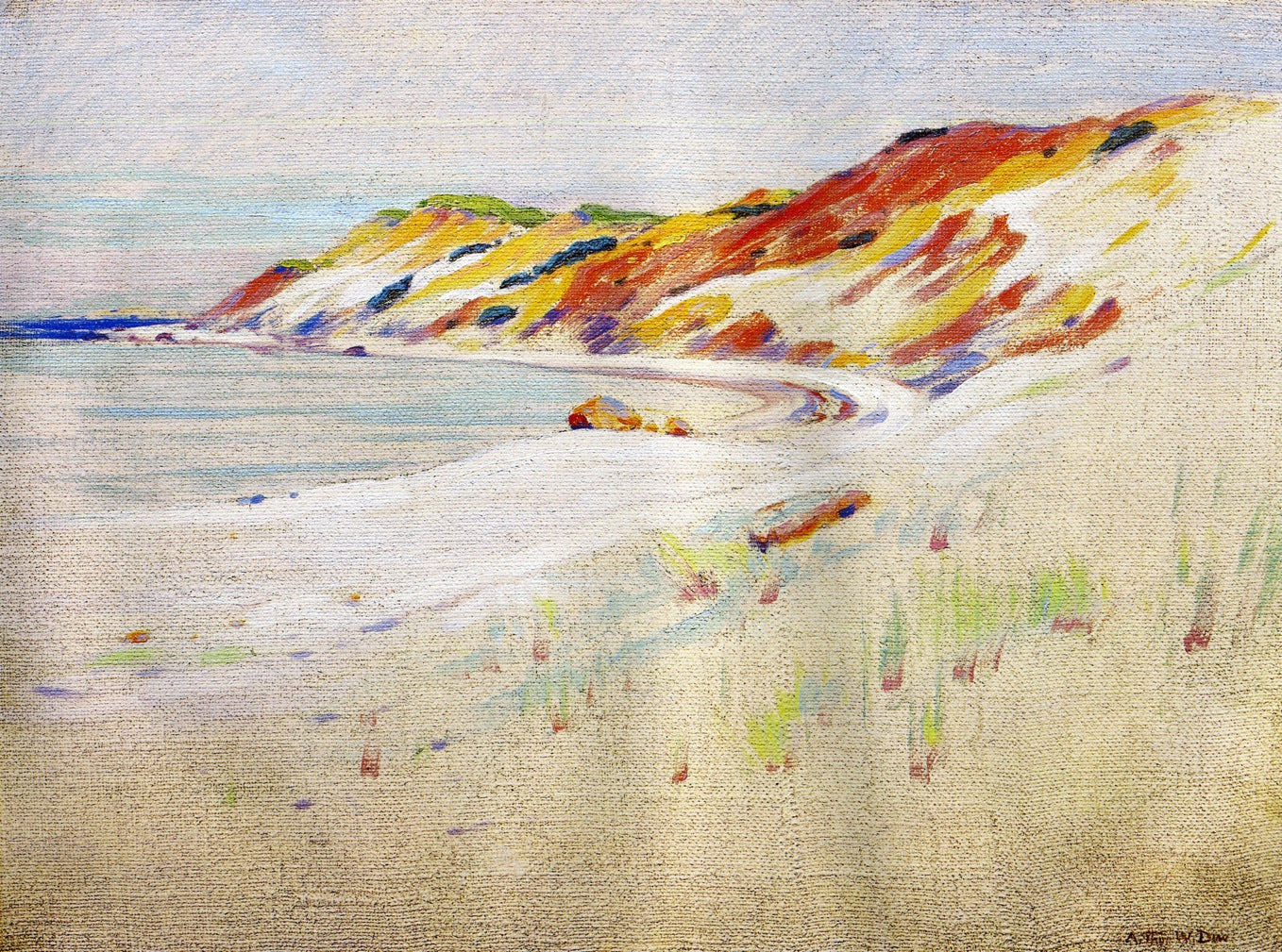 Gay Head, Martha's Vineyard, vintage artwork by Arthur Wesley Dow, 12x8" (A4) Poster