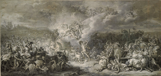 The Combat of Diomedes, vintage artwork by Jacques-Louis David, 12x8" (A4) Poster