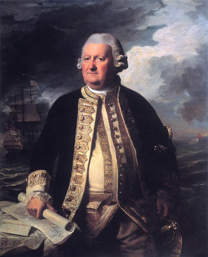 Clark Gayton, Admiral of the White, vintage artwork by John Singleton Copley, 12x8" (A4) Poster