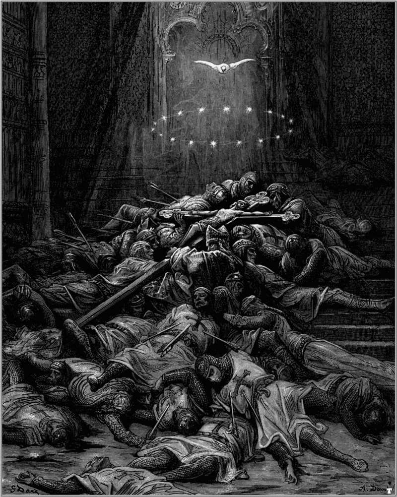 A Celestial Light, vintage artwork by Gustave Dore, 12x8" (A4) Poster