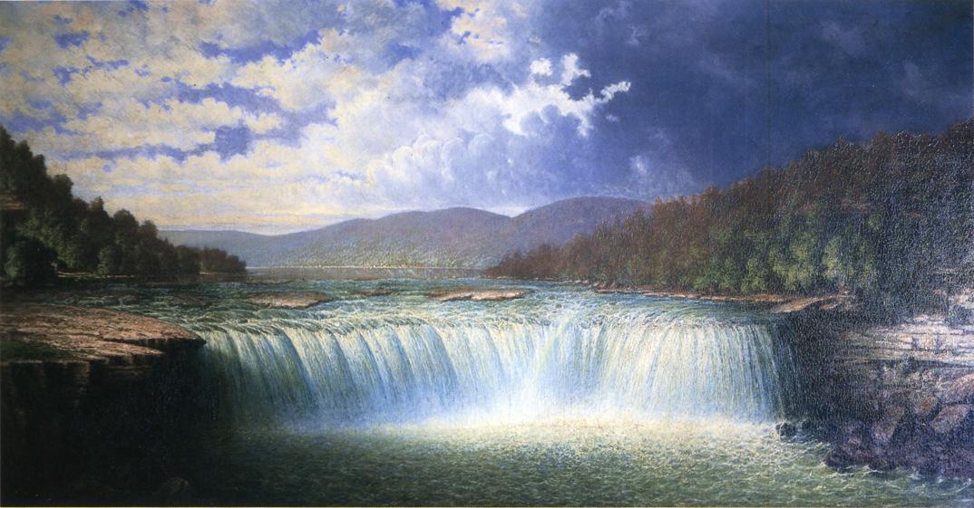 Falls of the Cumberland River, Whitley County, Kentucky, vintage artwork by Carl Christian Brenner, 12x8" (A4) Poster
