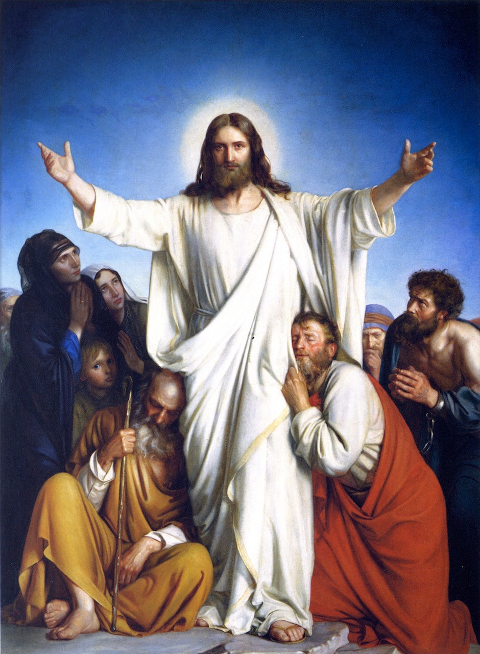 Christus Colsulator, vintage artwork by Carl Heinrich Bloch, 12x8" (A4) Poster