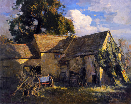 Everetts Old Mill, Corfe, vintage artwork by Sir Arthur Streeton, 12x8" (A4) Poster