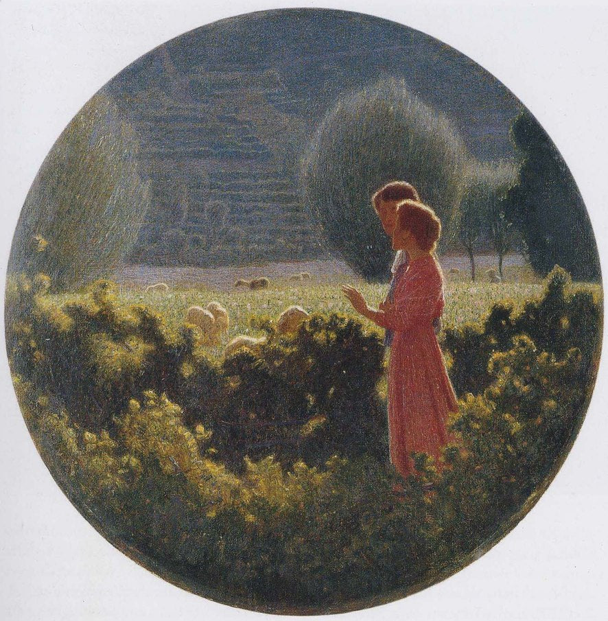 Lovers Walking by Giuseppe Pellizza da Volpedo,A3(16x12")Poster
