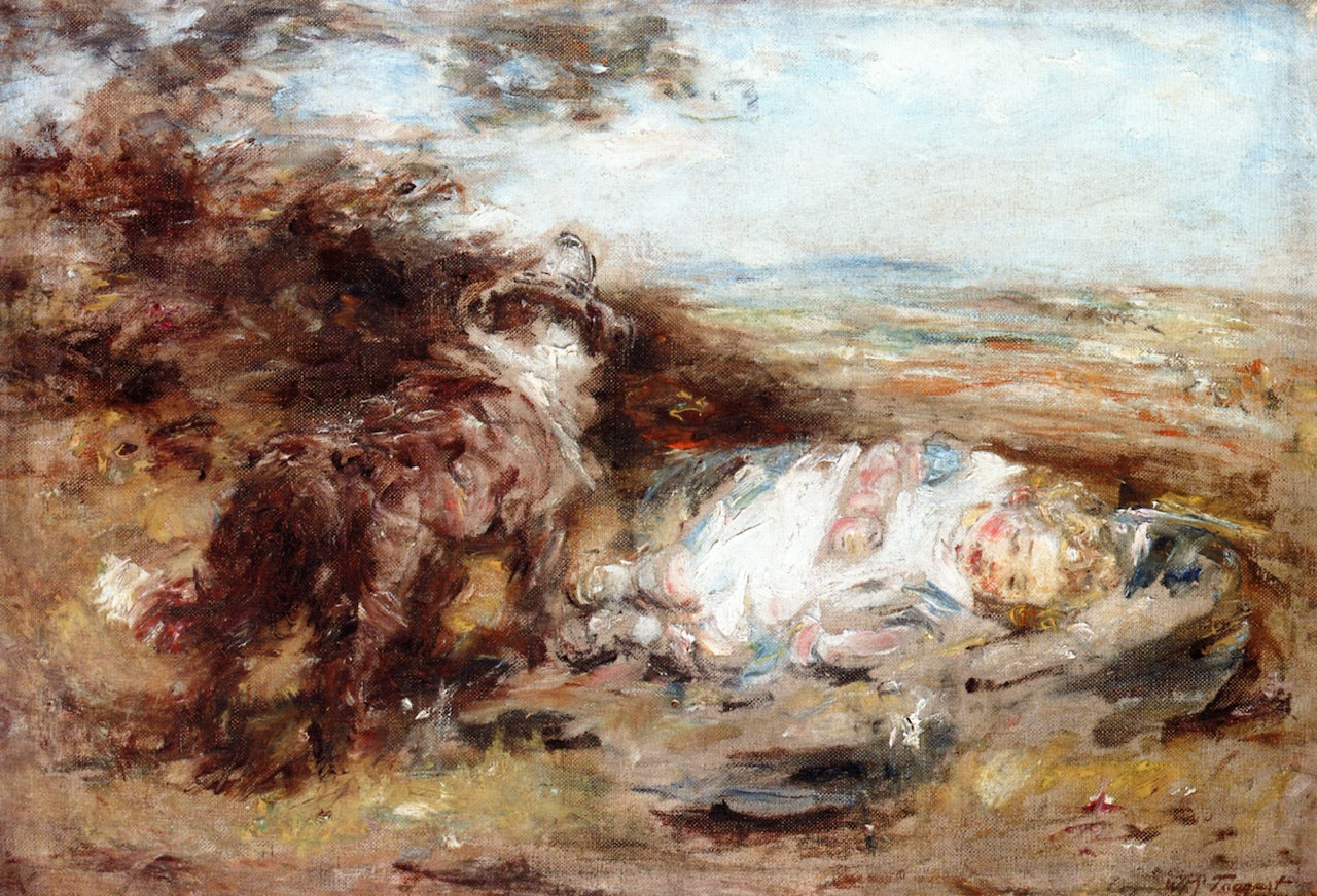 Left in Charge, vintage artwork by William McTaggart, R.S.A., R.S.W., 12x8" (A4) Poster