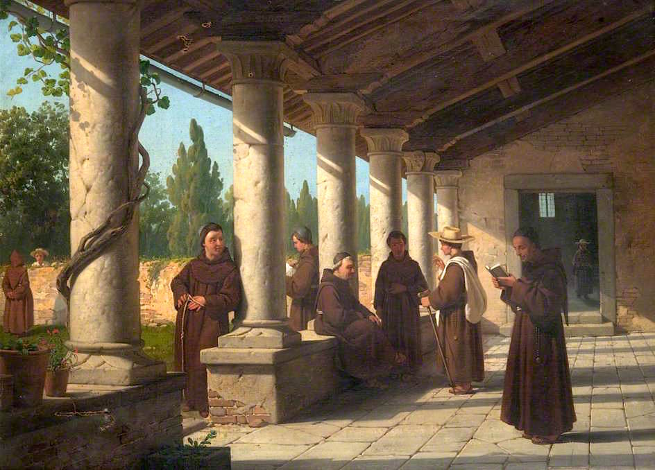 The Cloisters, vintage artwork by Gaetano Chierici, 12x8" (A4) Poster