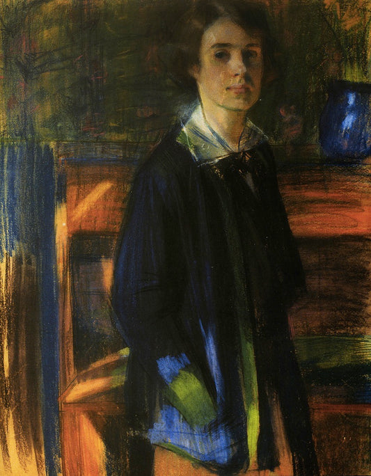 Portrait of Painter L.M. Kovalevskaya, vintage artwork by Alexander Murashko, 12x8" (A4) Poster
