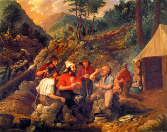 Goldminers, vintage artwork by Albertus del Orient Browere, A3 (16x12") Poster Print