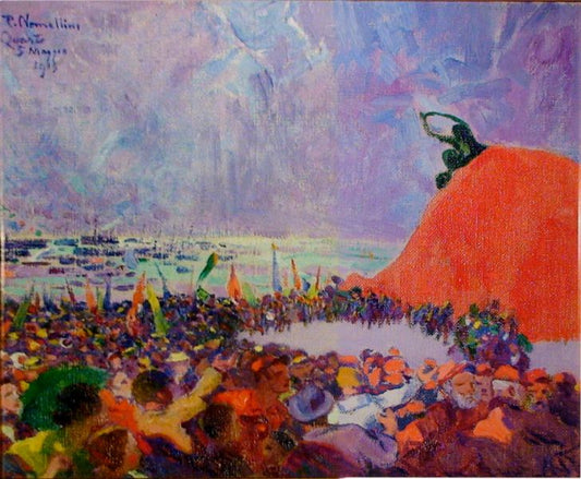 Celebration at Quarto Monument by Plinio Nomellini,A3(16x12")Poster