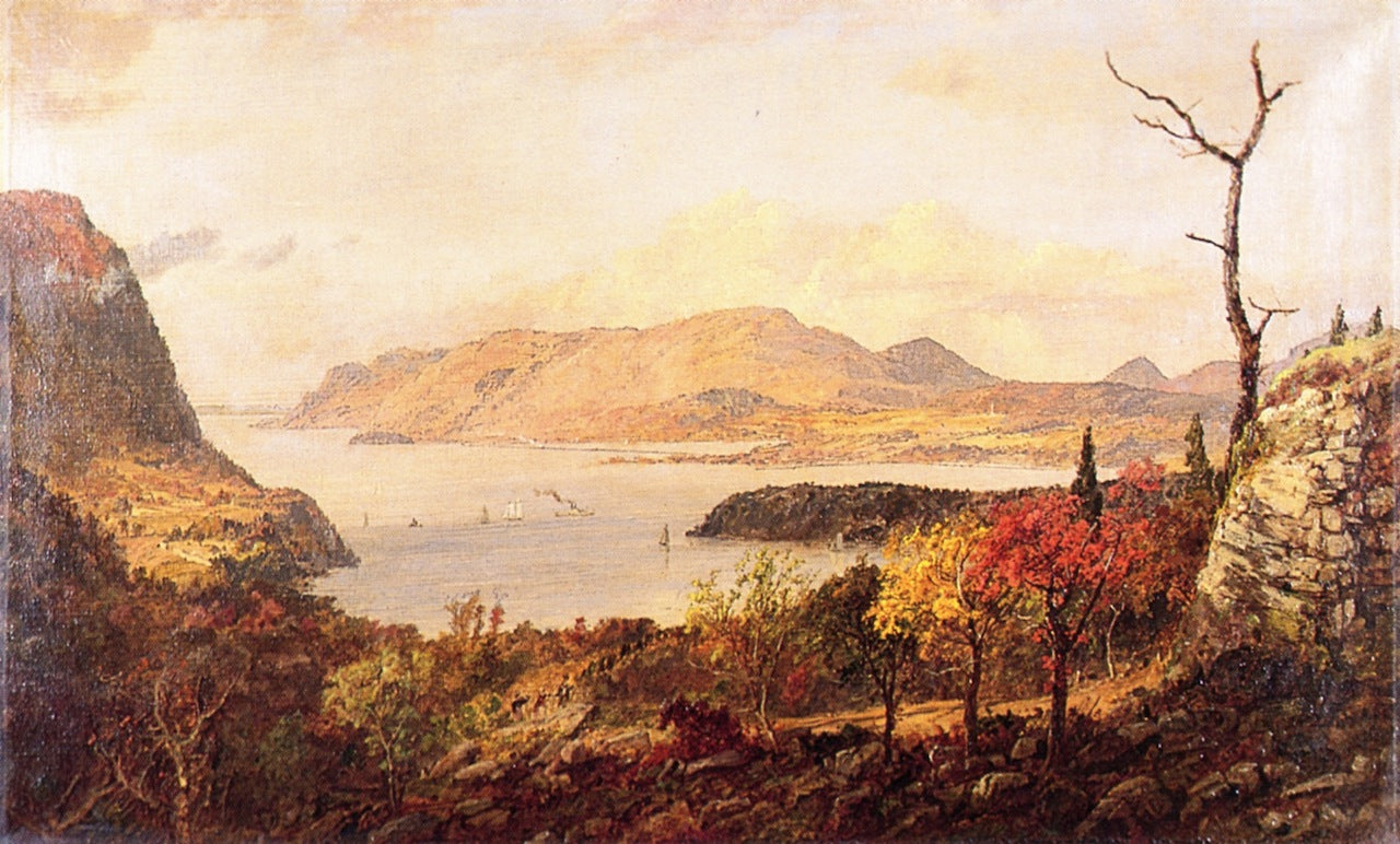 Fort Putnam on the Hudson, vintage artwork by Jasper Francis Cropsey, 12x8" (A4) Poster