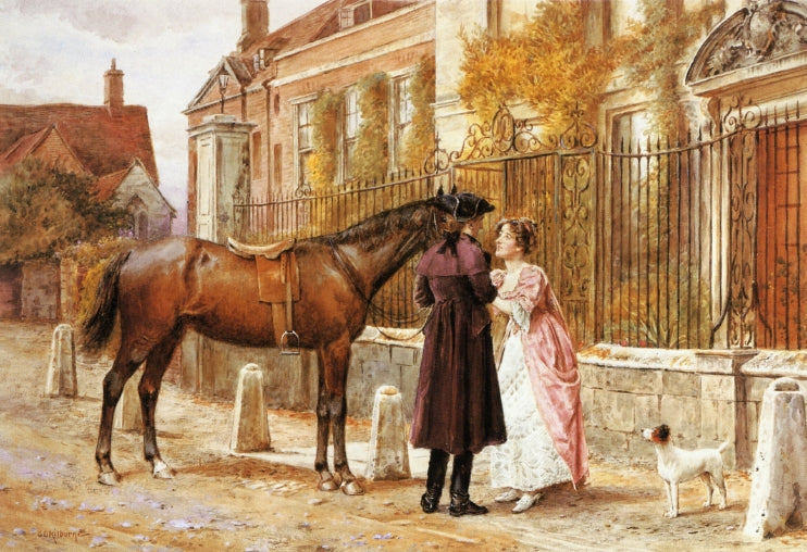 Goodby , vintage artwork by George Goodwin Kilburne, 12x8" (A4) Poster