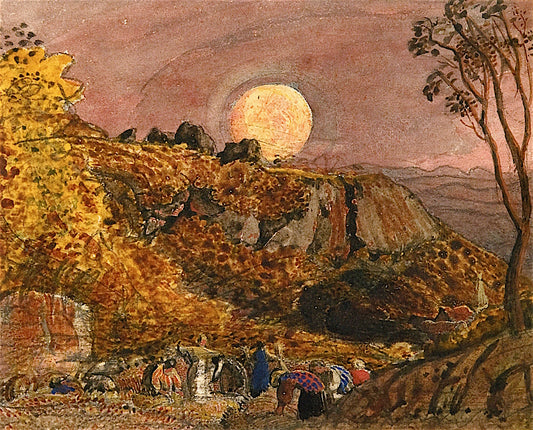 Harvest Moon, Shoreham, vintage artwork by Samuel Palmer, A3 (16x12") Poster Print