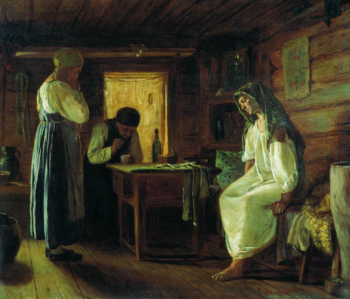 The Healer, vintage artwork by Firs Sergeevich Zhuravlev, 12x8" (A4) Poster