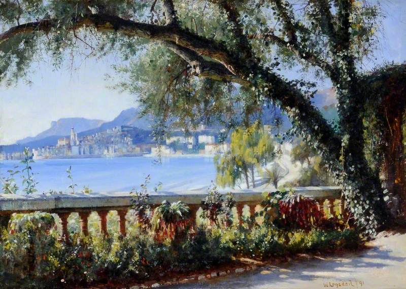 Menton, vintage artwork by William Logsdail, 12x8" (A4) Poster