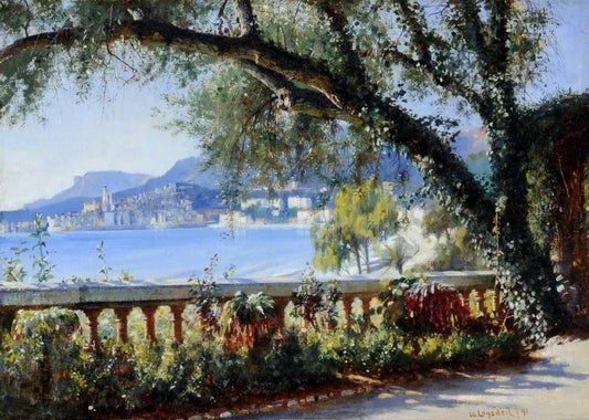 Menton, vintage artwork by William Logsdail, 12x8" (A4) Poster