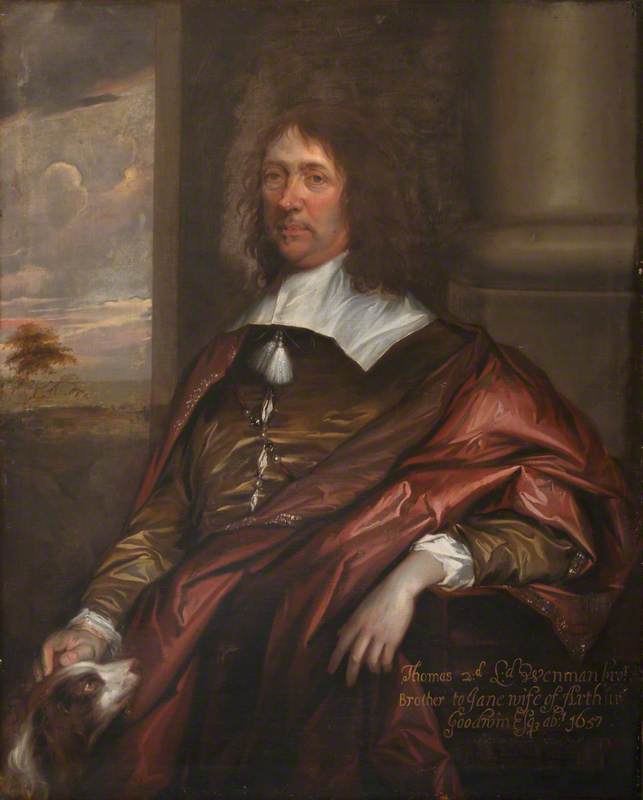 Sir Thomas Wenman (1596–1665), Later 2nd Viscount Wenman, vintage artwork by Attributed to Henry Stone, 12x8" (A4) Poster