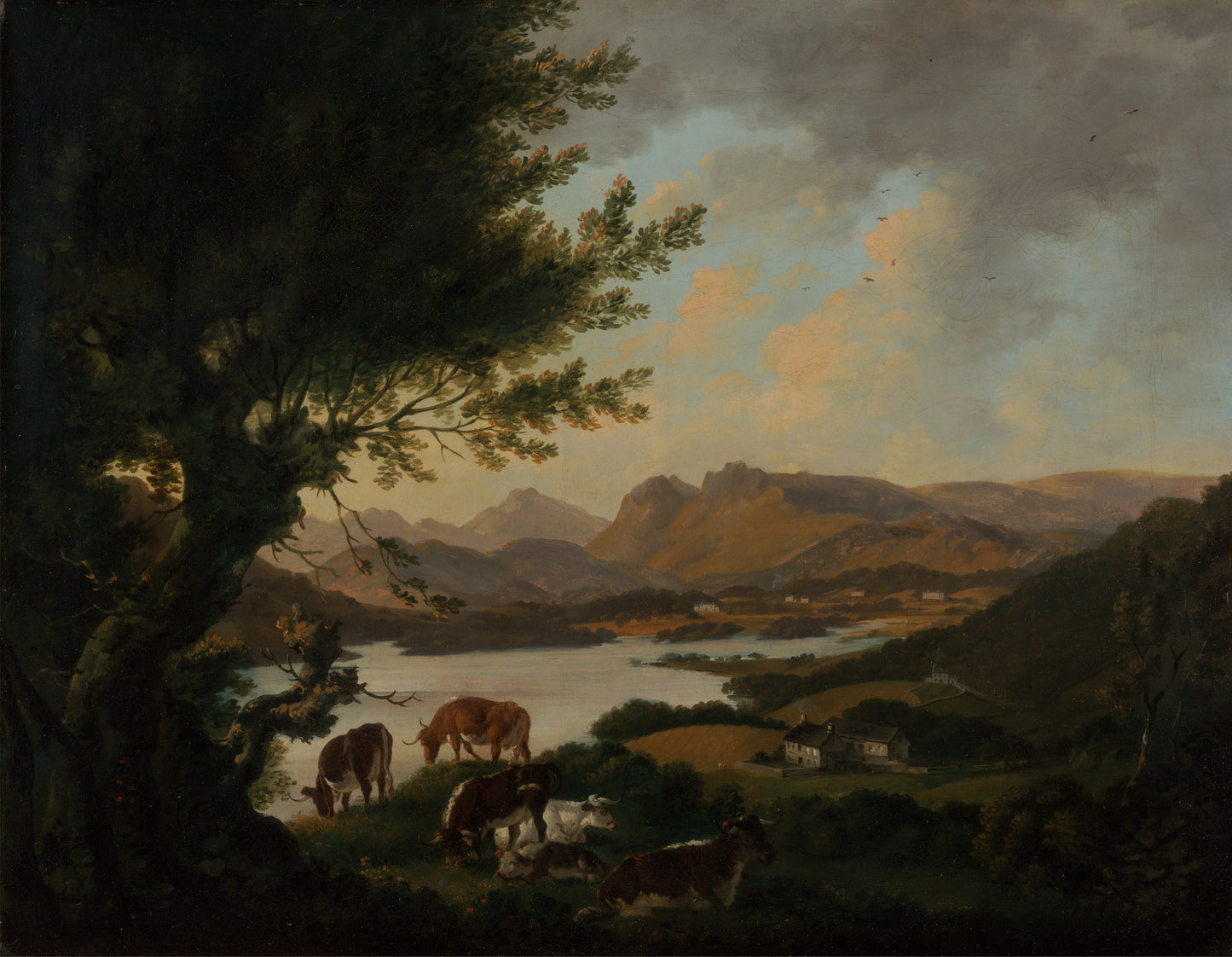 Lake Windermere, vintage artwork by Julius Caesar Ibbetson, 12x8" (A4) Poster