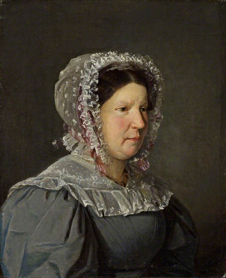 Portrait of Cecilia Margaret Købke, the Artist's Mother, vintage artwork by Christen Købke, A3 (16x12") Poster Print