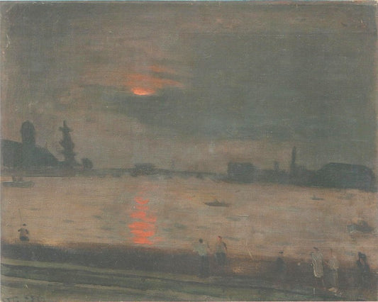 The Neva River in Leningrad, vintage artwork by Vladimir Grinberg, 12x8" (A4) Poster